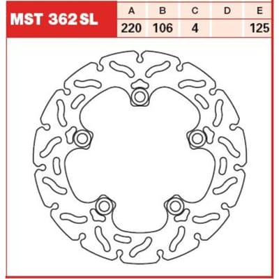 Remschijf TRW MOTO MST362SL