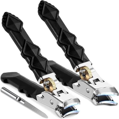Nagelknipper Set - Nageltang pedicure - Nagelverzorging thuis - Roestvrij staal - 9 cm - Zilver