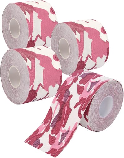 U Fit One Sporttape - Kinesiotape - Elastische Fysio Tape - 4 Rollen - 5cm x 5m - Roze Camouflage