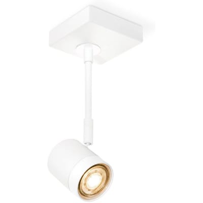 Home Sweet Home - Moderne Plafondspots - Wit - Met GU10 Fitting - Metaal Spotlights - 9.5 x 9.5 x 25cm - Voor woonkamer en slaapkamer - Lichtbron