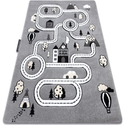 Kleden Rugsx Tapijt PETIT TOWN STAD STRAAT grijskleuring 80x150 cm