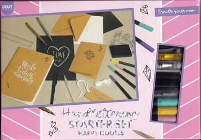 Kalligrafieset voor beginners: kaart, stempels, pen en inkt