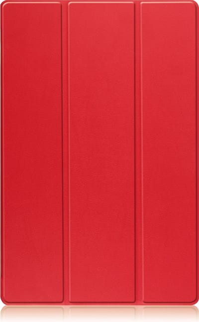 Hoesje - Geschikt voor Samsung Galaxy Tab S10 Plus - Dun & Stevig - Trifold Bookcase - Hard Cover Case - Met Uitsparing Geschikt voor S Pen - Hardcover Book - Tablet Hoes - Rood