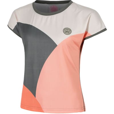 BIDI BADU Bubble T-shirt Dames-Grijs,Koraal