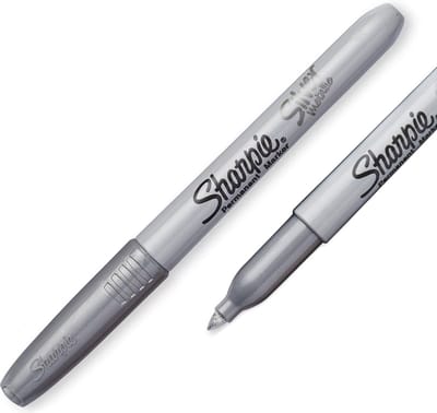 Sharpie Metallic Permanent Markers | Fine Point | Silver | 12 Count
