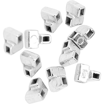 10 stuks Orthodontische Kruisbuis Roestvrij Staal Tandheelkundige Krimpbare Kruisbuis Vervangend Accessoire 0,08 inch white