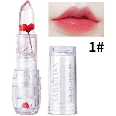 Rouge à lèvres à gelée magique, fleur, changement de température, brillant à lèvres Transparent hydratant, outils cosmétiques coréens, vente en gros WBL 20g7.4cm*2.1cm rouge