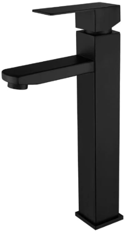 LINEA UNO - Tapa hoog - Mat zwart - Wastafelkraan - - 201359