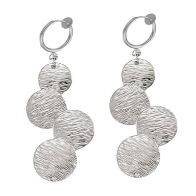 Klem oorbellen -zilverkleur- rond- geen gaatje-Charme Bijoux