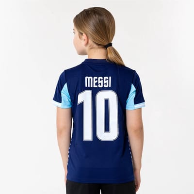 Messi Argentinië Uit Shirt Kind - Maat 116 t/m 164 - Voetbalshirt voor Kinderen - Officiële AFA Fanmerchandise