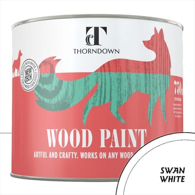 Thorndown houtverf Ecologisch Swan White - waterbasis - 2,5l