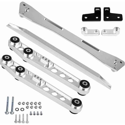 2 stuks achterste onderste draagarmset subframebeugel stabilisatorstang past voor Honda Civic EG 9295 gray