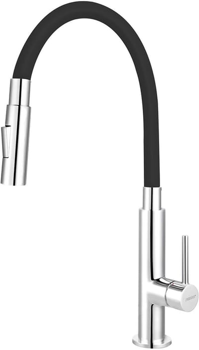 Novaservis Ferro - Keukenkraan met flexibele arm, dualspray, zwart/chroom 70730,0C