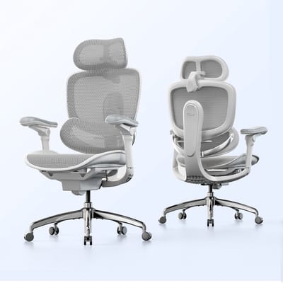 SIHOO Doro C300 V2 Ergonomische Bureaustoel - Dubbele Dynamische Lendesteun - 8D Gecoördineerde Armleuningen - Verstelbaar voor Werk en Gaming - Wit