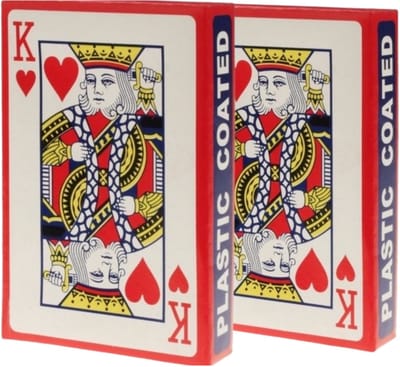Speelkaarten set - 2x pakje met 54 kaarten - met plastic coating