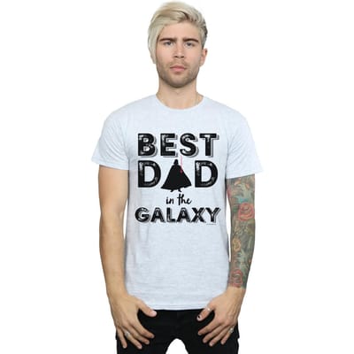 Star Wars Heren Beste Pa In De Melkweg T-Shirt (Sportgrijs)