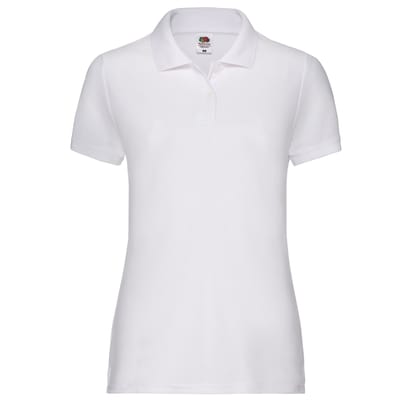 Fruit of the Loom Dames/Dames Lady Fit 65/35 Poloshirt (Wit)