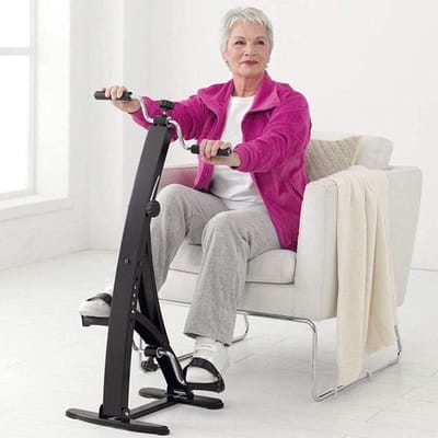 Pedaal Hometrainer - Arm Been Fiets - Revalidatie Fitness - Verstelbare Hoogte - Compact Vouwen - null