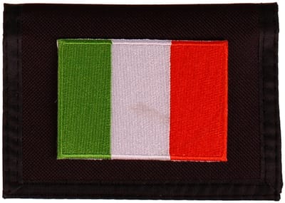 Portemonnee zwart 14x10cm - Vlag Ierland Eire - 8x6cm