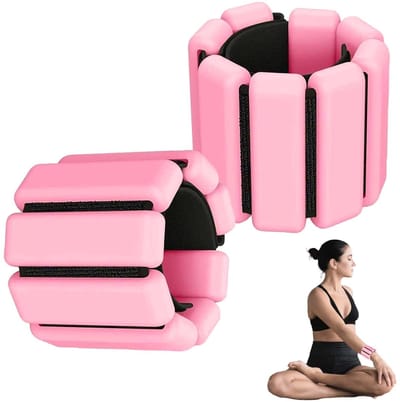 Dailygoods- Enkelgewichten Draagbaar 2 lb - Verstelbare Gewichtsmanchetten - Silicone - Voor Yoga/Dans/Joggen - Grijs - 28,3 x 7 cm - Gewichtmanchetten
