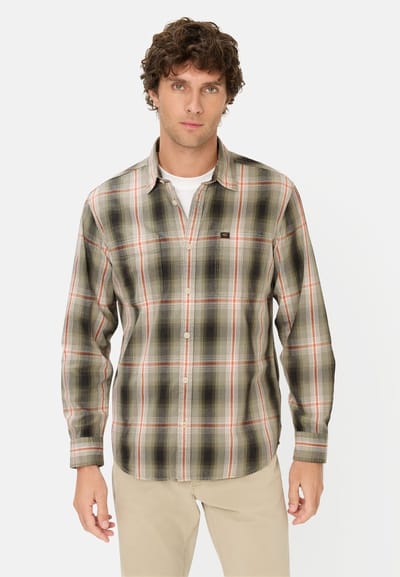 camel active Overhemd met borstzak - Maat menswear-4XL - Oranje