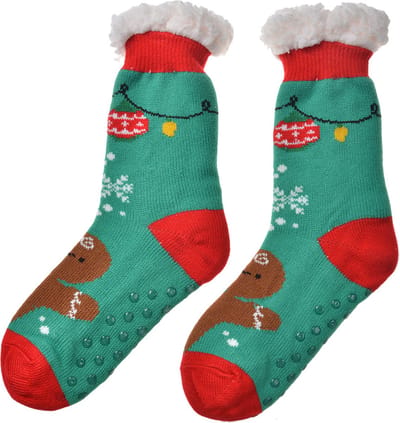 Clayre & Eef Kerstsokken one size Groen Synthetisch Gingerbread man