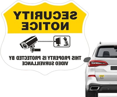 Waarschuwingsstickers - Camera stickers - Ruimte beveiligen - Visuele afschrikking - 8.3 x 7 cm - Veelkleurig