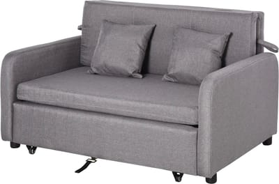 Slaapbank - Uitklapbaar - Slaapstoel - Logeerbed - Zetelbed - Slaapfauteuil - Vouwbed - 2 persoons - Zeer comfortabel - Grijs