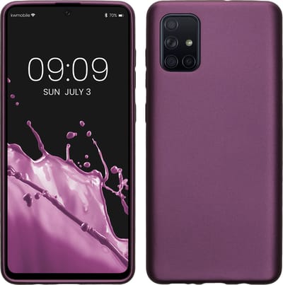 kwmobile telefoonhoesje geschikt voor Samsung Galaxy A71 - Hoesje voor smartphone - Back cover in metallic lila