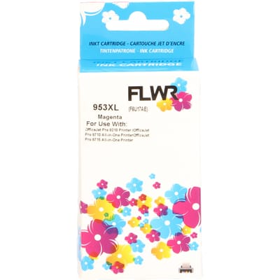 FLWR inktcartridge voor HP 953XL Magenta - Premium Huismerk HP 953 inkt (Magenta - hoge capaciteit) o.a. geschikt voor HP OfficeJet Pro 7740, HP OfficeJet Pro 8730, HP OfficeJet Pro 8725, HP OfficeJet Pro 8710, HP OfficeJet Pro 8210.