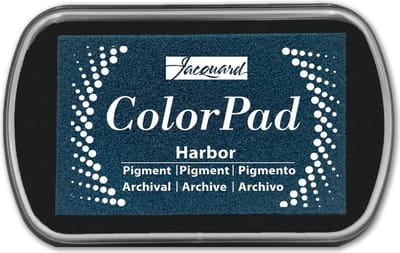 Jacquard kleur inktkussen pigment Harbor - langzaam drogend blauw.
