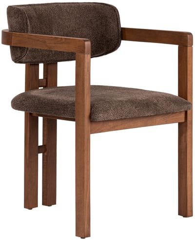 Asir - Stoel - Bruin, walnoot - Frame: 100% beukenhout - 85 x 58 x 58 cm