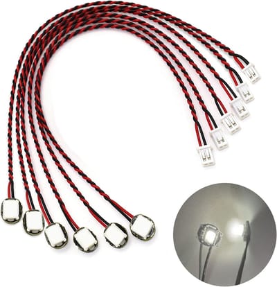 6 Pcs LED Dot Lights Set voor 30cm Bouwstenen - Verlichtingsset voor Bouwblok Speelgoed, Geschikt voor Alle Grote Merken, Koud Wit