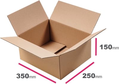 10 x B4 Kartonnen Dozen In Bruin Enkelgolf 35x25x15cm / postdozen / postdoos / verzenddozen / verzenddoos