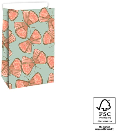 Cadeauzakjes / inpakzakjes / uitdeelzakjes 15 stuks zachte kleuren vlinders