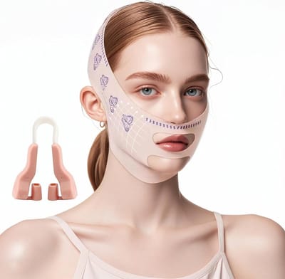 Beauty Sculpting Slaapmasker voor V-Lijn, Herbruikbaar Dubbelkin Verminderaar en Gezichtsversteviger voor een Jeugdige Huid, Verbeter de Gezichtsvorming en Lift de Huid