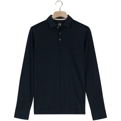 Giordano Polo Luke Uni Color Dobby Knit Jersey Navy / male