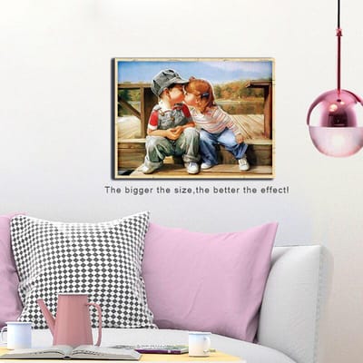 Diamant borduurwerk kinderen handgemaakte Diamond schilderij handwerk mozaïek Cross Stitch Home Decor 20X30CM brown