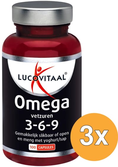 3x Lucovitaal Omega 3-6-9 Vetzuren (100 capsules)