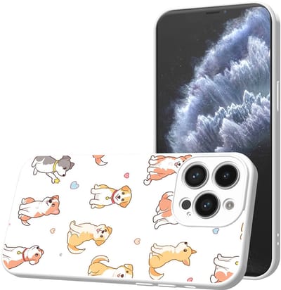 Smartphonica Telefoonhoesje Geschikt voor iPhone 11 Pro met Honden opdruk - TPU Back Cover Case Dogs Design - Wit geschikt voor iPhone 11 Pro