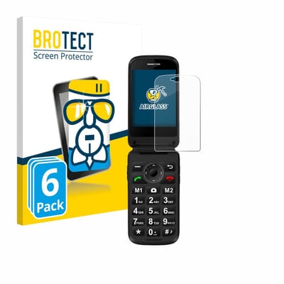 Screenprotector 6 Stuks voor Simvalley Mobile XL-970 Beschermglas transparant