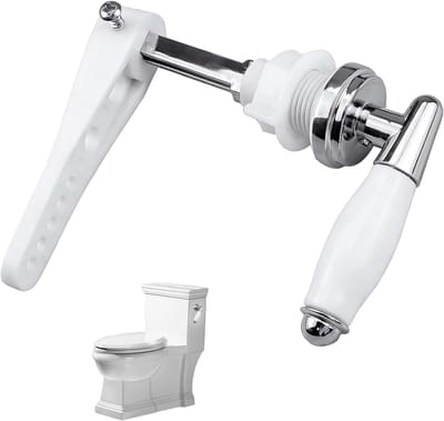 Toilet Spoelhendel - Keramische Handgreep - Badkamer Reparatie - Universele Pasvorm - 15 cm - Wit