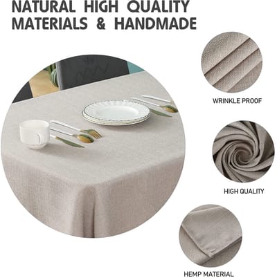 Unyqoos ® Tafelkleed in Linnenstijl met Waterafstotende Eigenschappen, Rechthoekig, Wasbaar en Onderhoudsvriendelijk