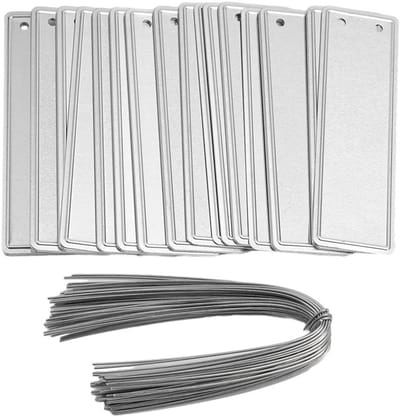 Aluminium Plant Labels - Plantenbordjes Metaal - Planten Identificeren - Duurzaam Waterdicht - 50 stuks - Zilver
