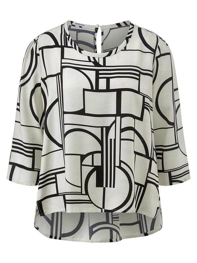 Blouse 3/4-mouwen Van Peter Hahn wit