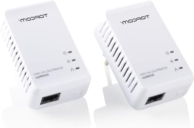 PowerLAN Mini Adapter Kit - PLC Adapters - Netwerk Uitbreiden - 500 Mbps Snelheid - Compact Formaat - Wit