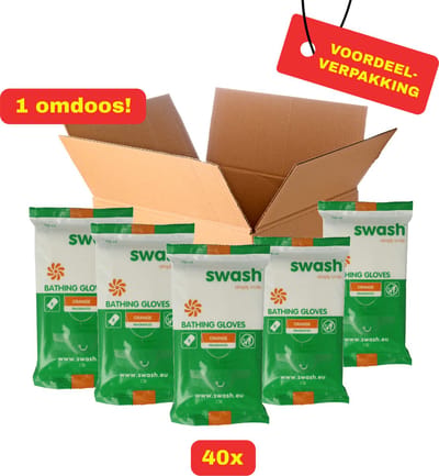 Omdoos Swash Bathing Gloves (40 verpakkingen!) - Geparfumeerd - Voordeelverpakking