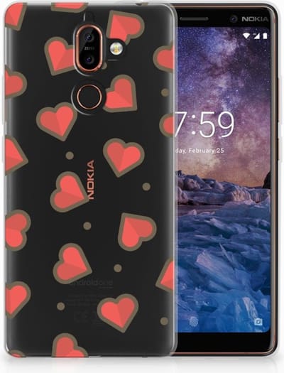 Nokia 7 Plus TPU bumper Hearts