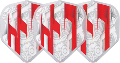 L-Style EZ L1 Mamo Series White Clear White - Dart Flights