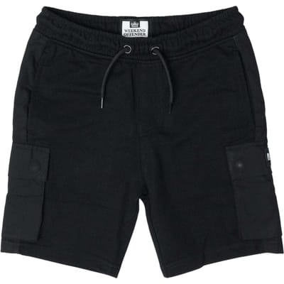 Weekend Offender Flamengo-fleece-cargoshorts voor kinderen (Zwart)